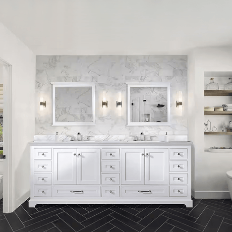 Dukes 84" White Vanity Cabinet Only - BUILDMYPLACE