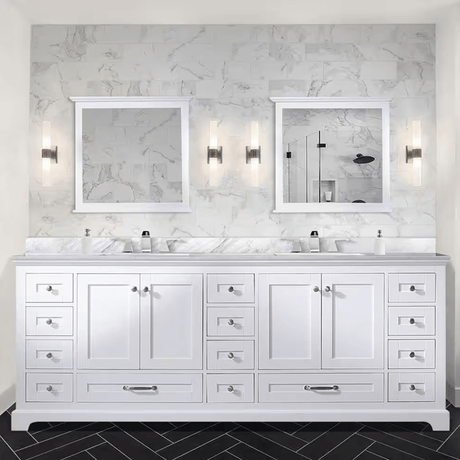 Dukes 84" White Vanity Cabinet Only - BUILDMYPLACE