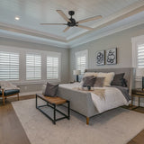 DUNKIRK 60 inch 5 - Blade No Light Ceiling Fan with Remote - LEDMyPlace