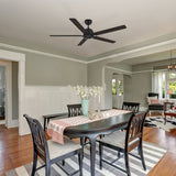 DUNKIRK 60 inch 5 - Blade No Light Ceiling Fan with Remote - LEDMyPlace