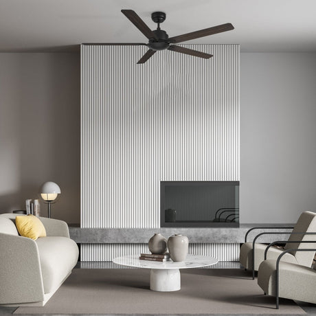 DUNKIRK 60 inch 5 - Blade No Light Ceiling Fan with Remote - LEDMyPlace