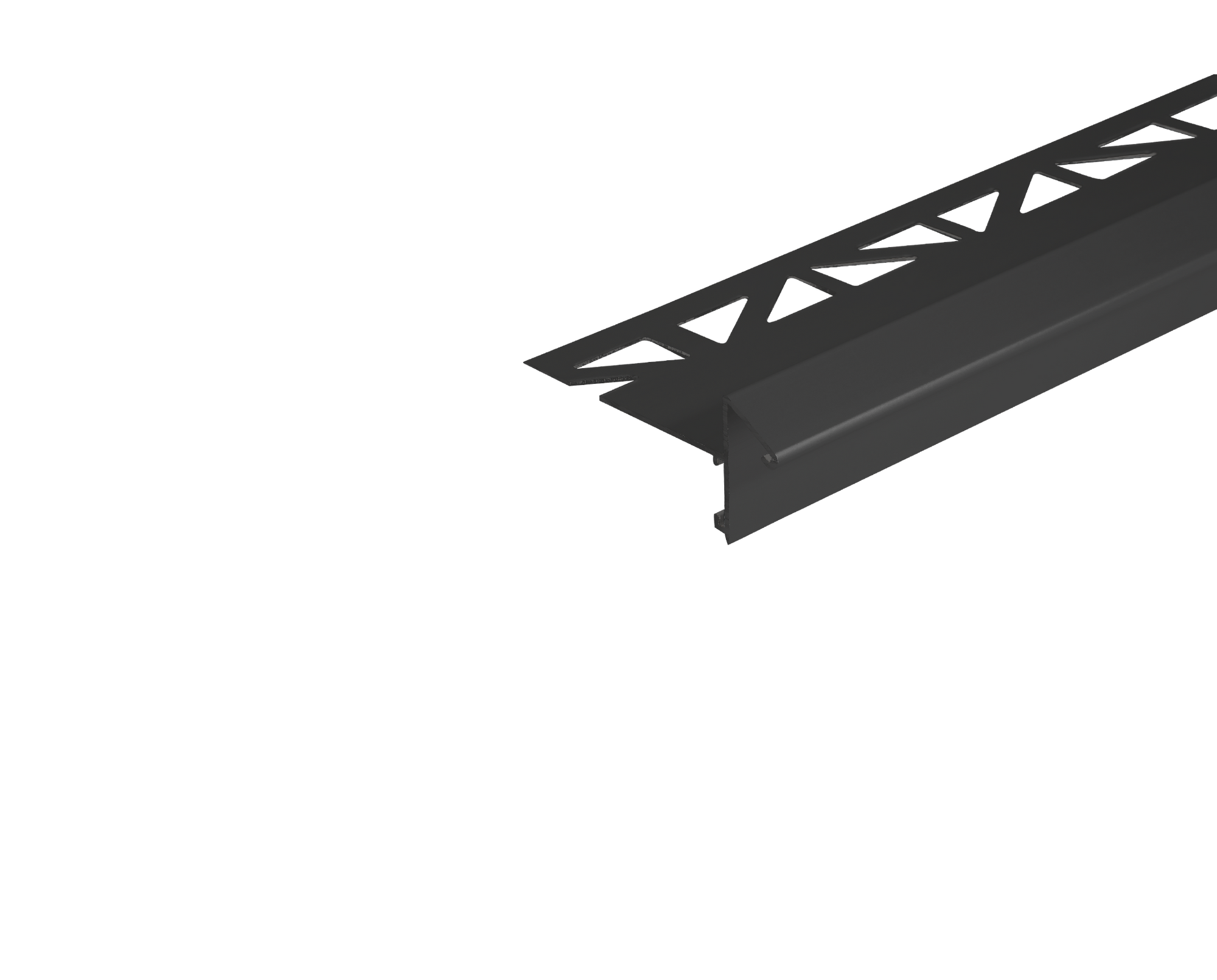 DURABAL BK Balcony Angle Profile cover height  7/16 in.  Aluminum powder coated anthracite