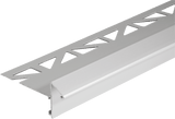Durable BK Balcony Angle Profile, for tiled balconies. Tile height 11/32, cover height 45/64 in. aluminum trim with drip edge. - BUILDMYPLACE