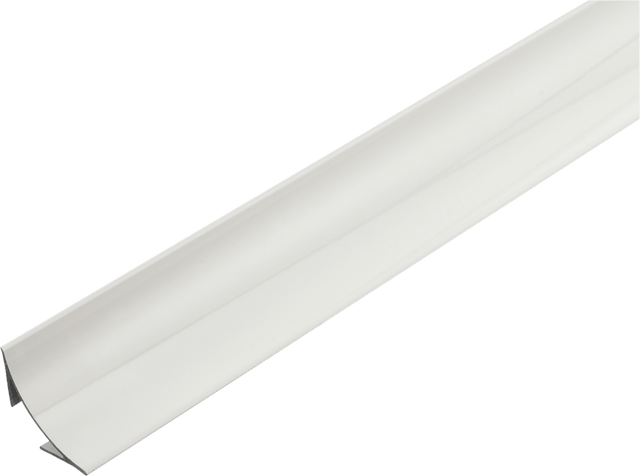 DURACOVE HK Concave Trim 1 - 1/8 in - Aluminum - White Anodized - Tile Edge Trim for Wall/Floor - BUILDMYPLACE