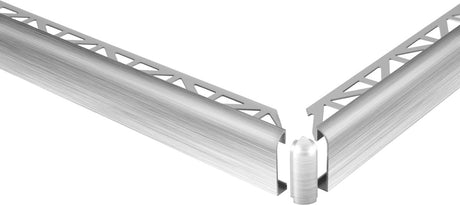 DURAL DURASTEP DP 1/2 in. x 2 in. x 8' 2 - 1/2 in. Worktop trim Aluminum Anodized Brushed Silver - BUILDMYPLACE