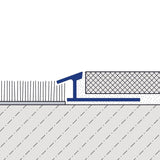 Dural Duratrans TC (Tile to Carpet) Profile 7/16 in. Anodized Aluminum Silver Tile Edging Trim - BUILDMYPLACE