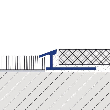 Dural Duratrans TC (Tile to Carpet) Profile 7/16 in. Anodized Aluminum Silver Tile Edging Trim - BUILDMYPLACE