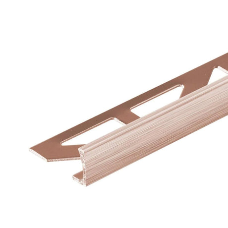 Dural Durosol Profile 1/2" in. Brushed Copper L Angle Metal Tile Edging Trim - BUILDMYPLACE