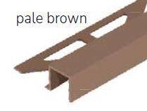 Dural Squareline 7/16 in. Aluminum - Pale Brown - Tile edge Trims - BUILDMYPLACE