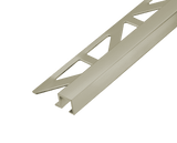 Dural Squareline Profile 11/32 in. Square Edge - Nickel - High Gloss Anodized Brushed - Tile edge Trim - BUILDMYPLACE