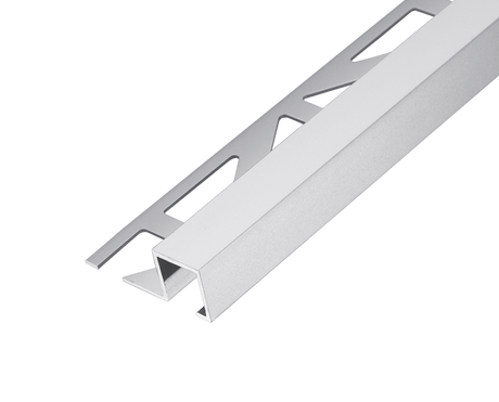 Dural Squareline Profile 11/32 in. Square Edge - Silver - Aluminum Anodized - Tile edge Trim - BUILDMYPLACE