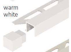 Dural Squareline Profile 11/32 in. Square Edge - Warm White - Aluminum Powder Coated - Tile edge Trim - BUILDMYPLACE