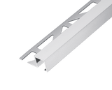 Dural Squareline Profile 1/4 in. Square Edge - Silver - High Gloss Anodized Brushed - Tile edge Trim - BUILDMYPLACE