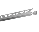 Dural Squareline Profile 7/16 in. Square Edge - Concrete Gray - Aluminum Powder Coated - Tile edge Trim - BUILDMYPLACE