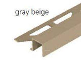 Dural Squareline Profile 7/16 in. Square Edge - Gray Beige - Aluminum Powder Coated - Tile edge Trim - BUILDMYPLACE