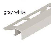 Dural Squareline Profile 7/16 in. Square Edge - Gray White - Aluminum Powder Coated - Tile edge Trim - BUILDMYPLACE