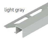 Dural Squareline Profile 7/16 in. Square Edge - Light Gray - Aluminum Powder Coated - Tile edge Trim - BUILDMYPLACE