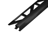 Dural Squareline Profile 7/16 in. Square Edge - Matte Black - Anodized - Tile edge Trim - BUILDMYPLACE
