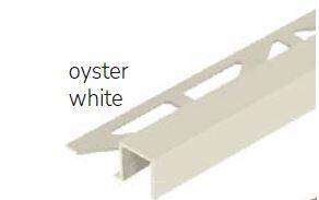 Dural Squareline Profile 7/16 in. Square Edge - Oyster White - Aluminum Powder Coated - Tile edge Trim - BUILDMYPLACE