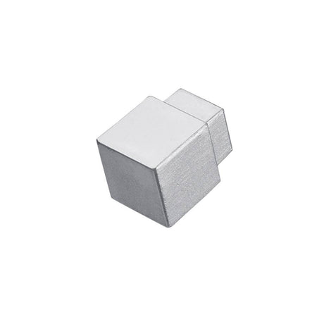 Dural Squareline Profile Int. and Ext. corner - Square Silver Aluminum Anodized - Tile Edge Trim 2 Pc. | DPSAE 110 - Y/2 - BUILDMYPLACE