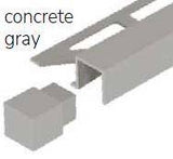 Dural Squareline Trim Int. and Ext. corner - Square Concrete Gray - Aluminum Powder Coated - Tile Edge Trim 2 Pc. | DPSAC 965 - Y/2 - BUILDMYPLACE