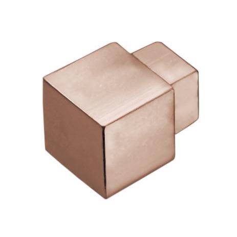 Dural Squareline Trim Int. and Ext. corner - Square Copper - Anodized - Tile Edge Trim 2 Pc. | DPSAE 125 - K - Y/2 - BUILDMYPLACE