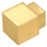 Dural Squareline Trim Int. and Ext. corner - Square Gold High Gloss Anodized - Tile Edge Trim 2 Pc. | DPSA 761 - Y/2 - BUILDMYPLACE