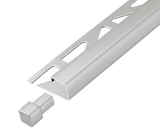 Dural Squareline Trim Int. and Ext. corner - Square Stainless Steel - Brushed - Tile Edge Trim | DPSE 90 - SF - Y/1 - BUILDMYPLACE