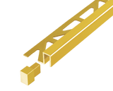 Duraplus Brass Tile trim - 1/2 - Brass High Gloss Polished - Tile edge Trim For Walls and Floors. - BUILDMYPLACE