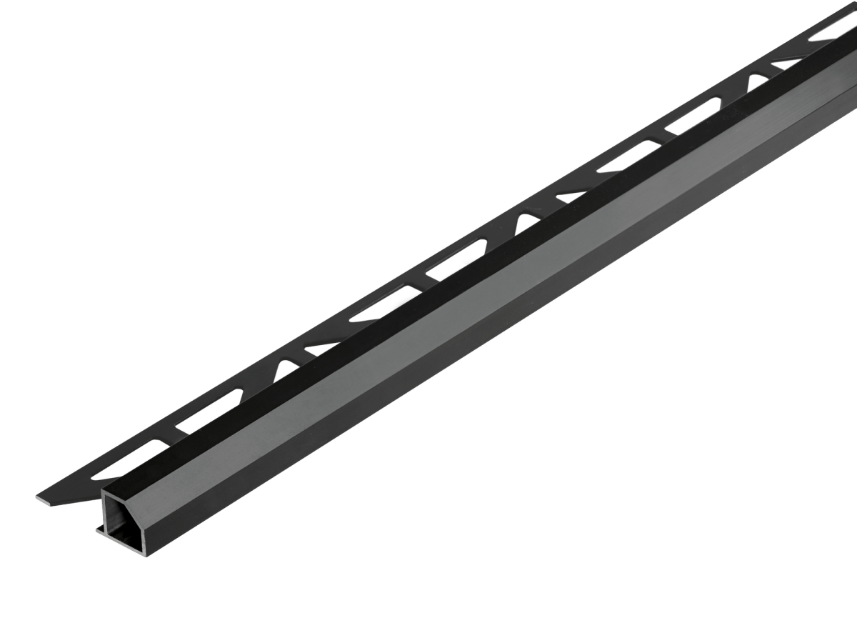 Duraplus Diamond edge profile - Tile trim - 11/32 - Matte Black Aluminum - Tile edge Trim - BUILDMYPLACE