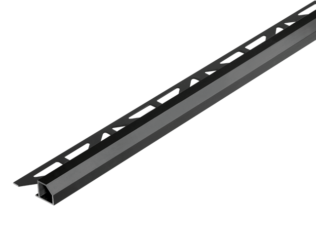 Duraplus Diamond edge profile - Tile trim - 11/32 - Matte Black Aluminum - Tile edge Trim - BUILDMYPLACE