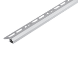 Duraplus Diamond edge profile - Tile trim - 3/8 - Silver Aluminum - Tile edge Trim - BUILDMYPLACE