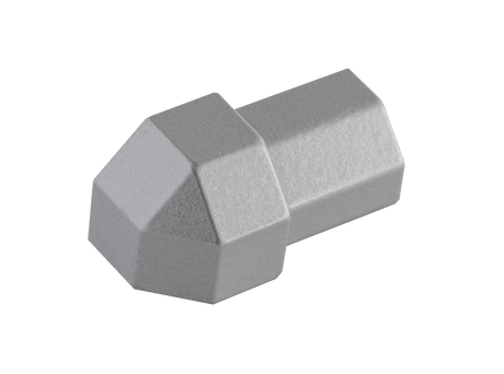 Duraplus Diamond External corner - Concrete Gray Aluminum - Tile Corner Trim 2 Piece | DPDAC 1065 - Y/2 - BUILDMYPLACE