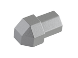 Duraplus Diamond External corner - Concrete Gray Aluminum - Tile Corner Trim 2 Piece | DPDAC 1165 - Y/2 - BUILDMYPLACE
