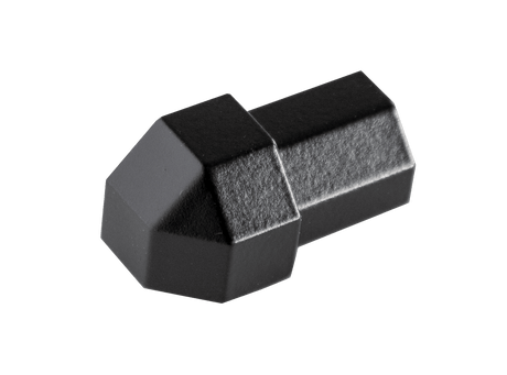 Duraplus Diamond External corner - Matte Black Aluminum - Tile Corner Trim 2 Piece | DPDAE 100 - SW - Y/2 - BUILDMYPLACE