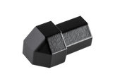 Duraplus Diamond External corner - Matte Black Aluminum - Tile Corner Trim 2 Piece | DPDAE 110 - SW - Y/2 - BUILDMYPLACE