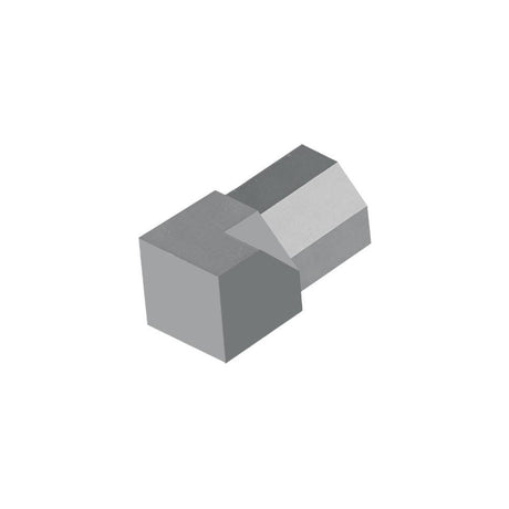 Duraplus Diamond Internal corner - Concrete Gray Aluminum - Tile Corner Trim 2 Piece | DPDAC 1165 - YI/2 - BUILDMYPLACE