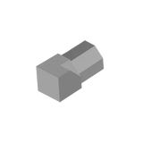 Duraplus Diamond Internal corner - Concrete Gray Aluminum - Tile Corner Trim 2 Piece | DPDAC 965 - YI/2 - BUILDMYPLACE