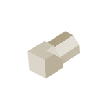 Duraplus Diamond Internal corner - Sand Aluminum - Tile Corner Trim 2 Piece | DPDAC 980 - YI/2 - BUILDMYPLACE