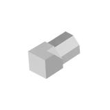Duraplus Diamond Internal corner - Silver Aluminum - Tile Corner Trim 2 Piece | DPDAE 100 - YI/2 - BUILDMYPLACE
