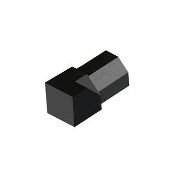 Duraplus Diamond Internal corner - Matte Black Aluminum - Tile Corner Trim 2 Piece | DPDAE 110-SW-YI/2
