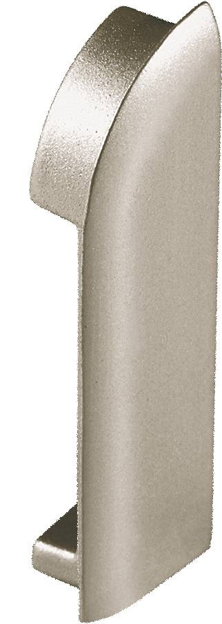 DURASTEP DP Worktop Trim Endcap, Left Aluminium - Nickel Brushed Tile Corner Trim 2 PC | DSTAE DP 135 - T - SF - XKL/2 - BUILDMYPLACE