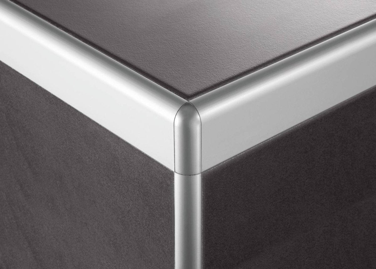 DURASTEP DP Worktop Trim External Corner Aluminium - Silver Anodized Tile Corner Trim 2 PC | DSTAE DP 90 - X/2 - BUILDMYPLACE