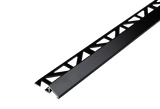 DURATRANS TR Transition Trim 3/8 in. Mercury High Gloss Anodized Brushed Aluminum Metal Tile Edge Trim - BUILDMYPLACE