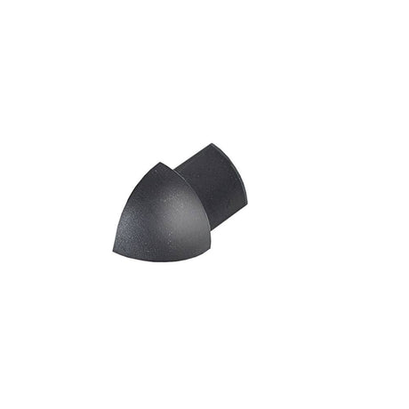 Durondell Aluminum External Corner - Matte Black Anodized - Tile Corner Trim 2 Piece | DRAE 125 - SW - Y/2 - BUILDMYPLACE