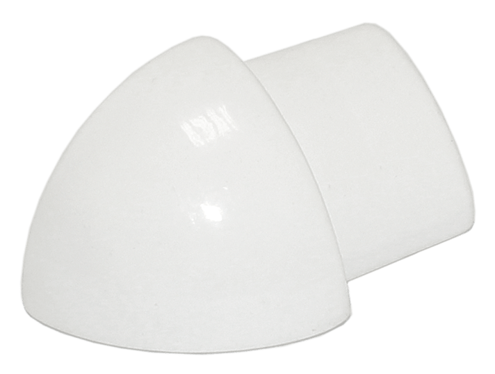 Durondell Aluminum - External Corner - Round Edge - White - Powder Coated - Tile Corner Trim 2 PC | DRAC 1230 - Y/2 - BUILDMYPLACE