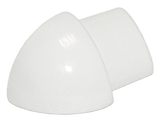 Durondell Aluminum - External Corner - Round Edge - White - Powder Coated - Tile Corner Trim 2 PC | DRAC 1230 - Y/2 - BUILDMYPLACE