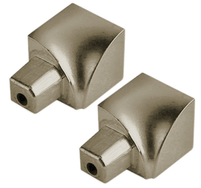 Durondell Aluminum Internal Corner - Nickel Anodized - Tile Corner Trim 2 Piece | DRAE 100 - T - YI/2 - BUILDMYPLACE