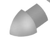 Durondell Aluminum - Internal corner - Round Edge - Concrete Gray - Powder Coated - Tile Corner Trim 2 PC | DRAC 865 - YI/2 - BUILDMYPLACE
