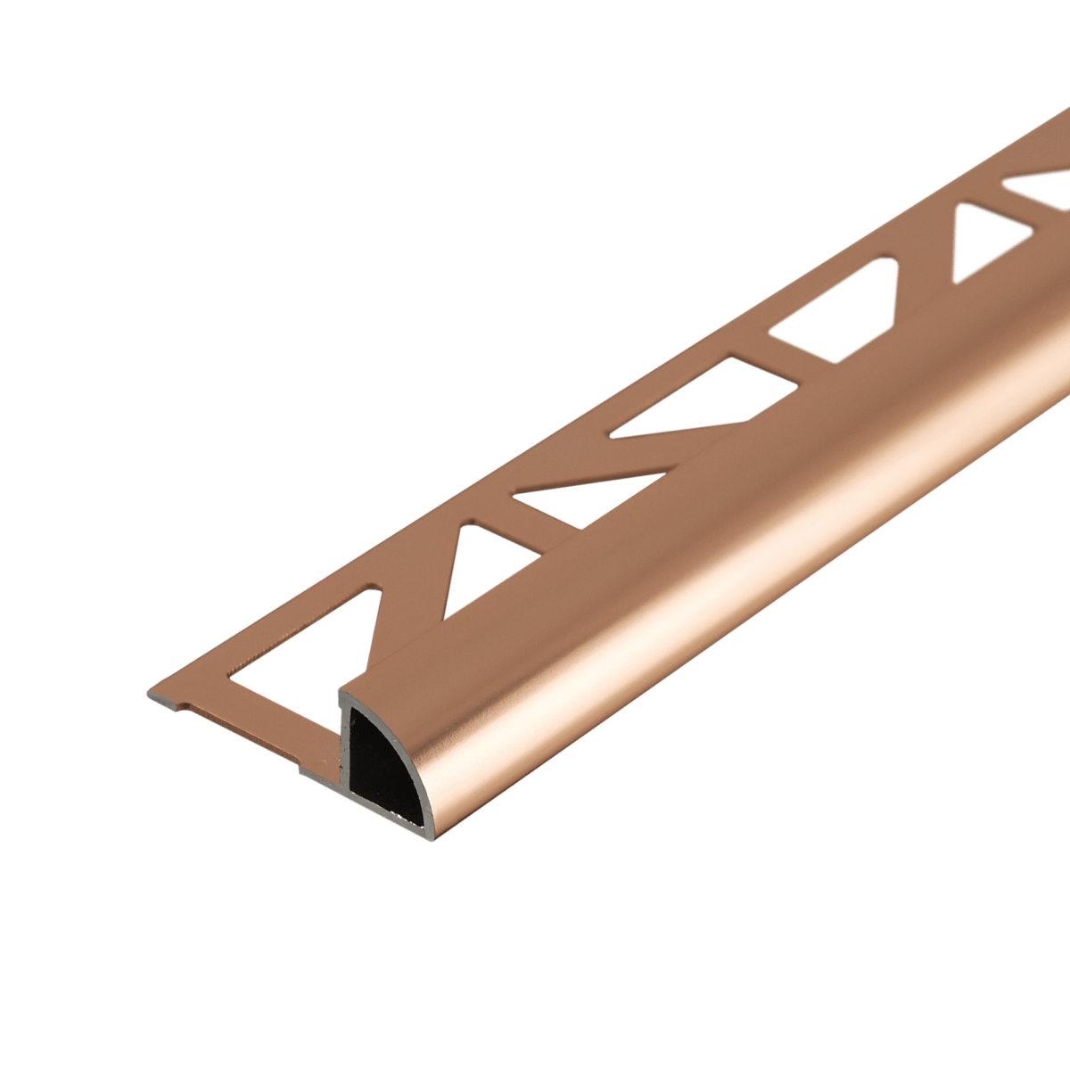 Durondell Aluminum Round Edge profile - Tile trim - 3/8 - Copper Anodized Brushed - Tile Edge Trim - BUILDMYPLACE